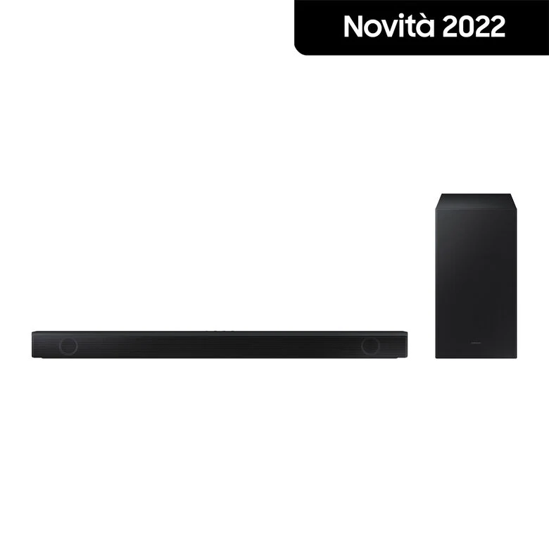 Samsung Soundbar HW-B550/ZF con subwoofer 2.1 canali 410W, audio 3D, suono ottimizzato, bassi profondi, gaming mode