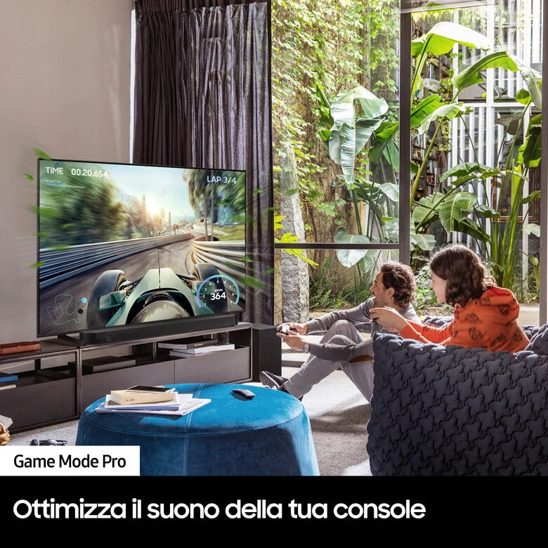 Samsung Soundbar HW-Q600B/ZF con subwoofer 3.1.2 canali 360W, suono immersivo e ottimizzato, effetto cinema surround, gaming mode