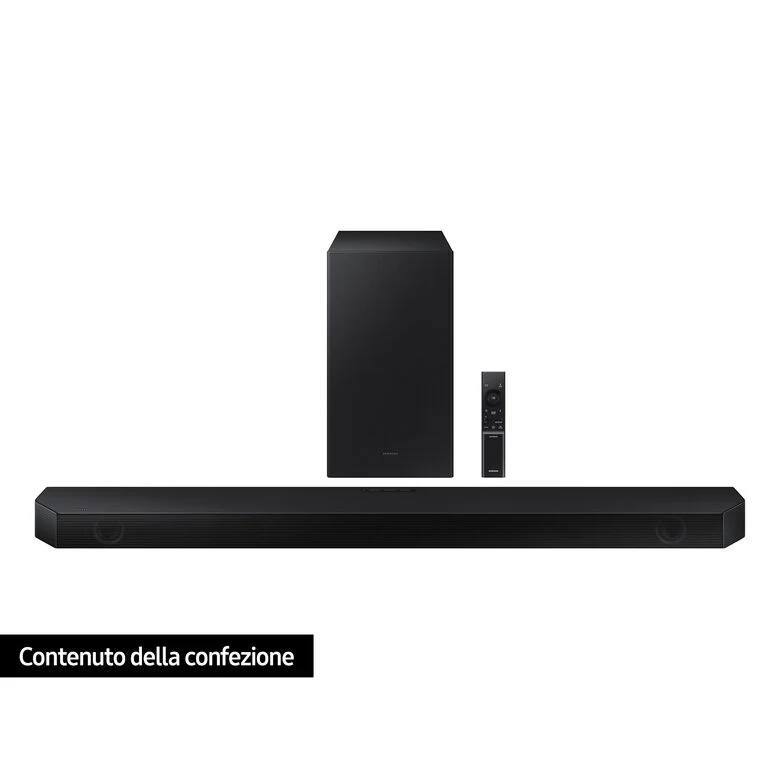 Samsung Soundbar HW-Q600B/ZF con subwoofer 3.1.2 canali 360W, suono immersivo e ottimizzato, effetto cinema surround, gaming mode