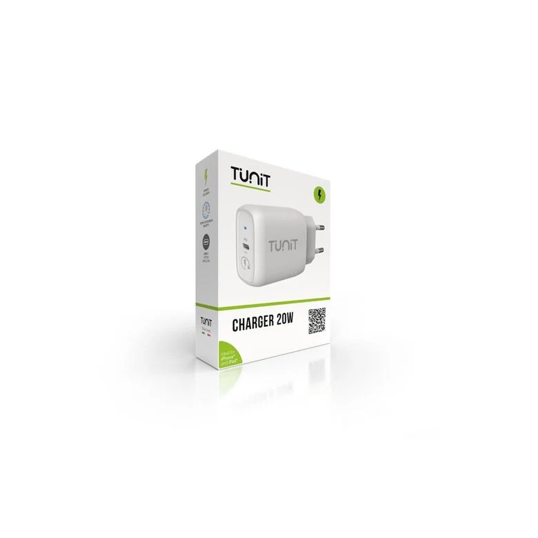 TUNIT TTWCPD20 Caricabatterie per dispositivi mobili Auricolare, Smartphone, Orologio intelligente, Tablet Bianco AC Interno