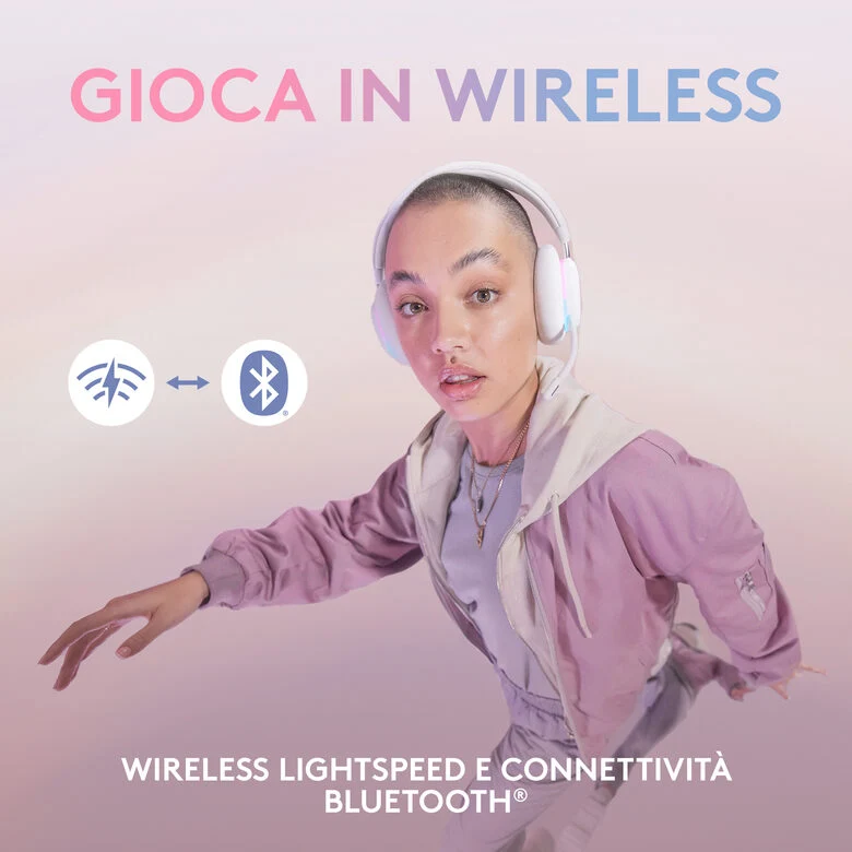Logitech G G735 Auricolare Con cavo e senza cavo A Padiglione Giocare Bluetooth Bianco