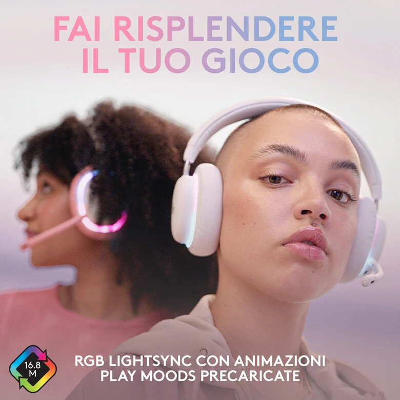 Logitech G G735 Auricolare Con cavo e senza cavo A Padiglione Giocare Bluetooth Bianco