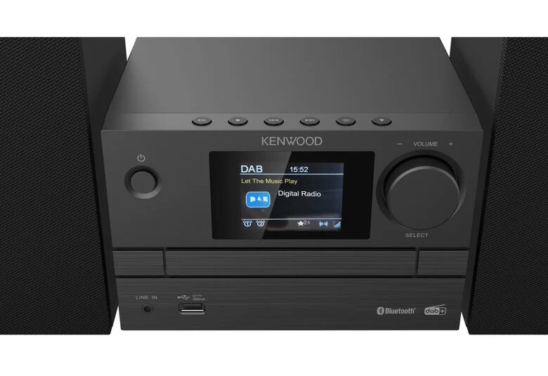 Kenwood M-525DAB set audio da casa Microsistema audio per la casa 7 W Nero