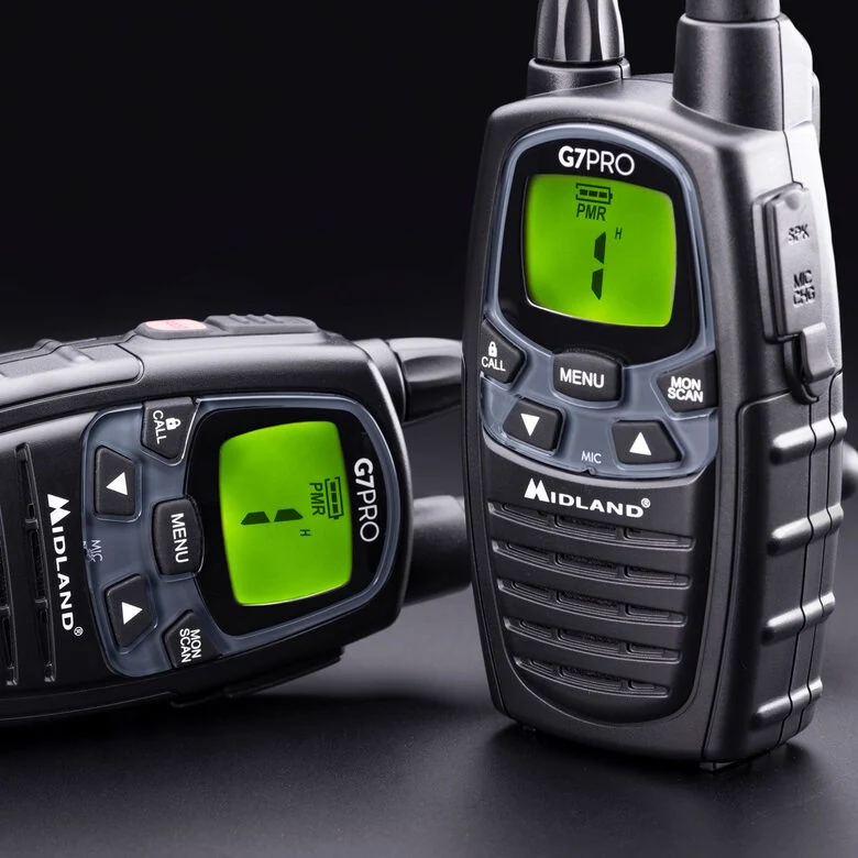 Midland G7 Pro Walkie Talkie ricetrasmittente 69 canali 446.00625 - 446.09375 MHz Nero