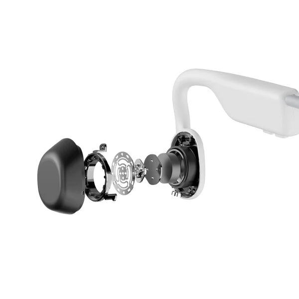 SHOKZ OpenMove Cuffie Wireless A clip Musica e Chiamate USB tipo-C Bluetooth Bianco
