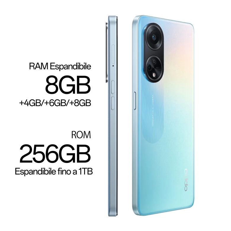 OPPO A98 5G Smartphone, AI Tripla fotocamera 64+2+2MP, Selfie 32MP, Display 6.72” 120HZ LDC FHD+, 5000mAh, RAM 8(Esp 4GB/6GB/8GB)+ROM 256GB (esp1TB), IPX4, Supporto Auto [Versione Italia], D
