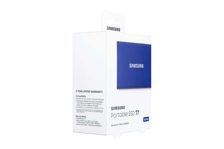 Samsung Portable SSD T7 500 GB Blu