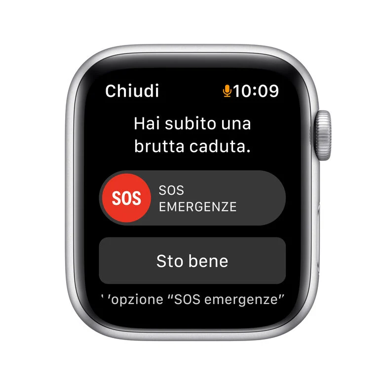Apple Watch SE GPS, 44mm Cassa in Alluminio color Argento con Cinturino Sport Azzurro