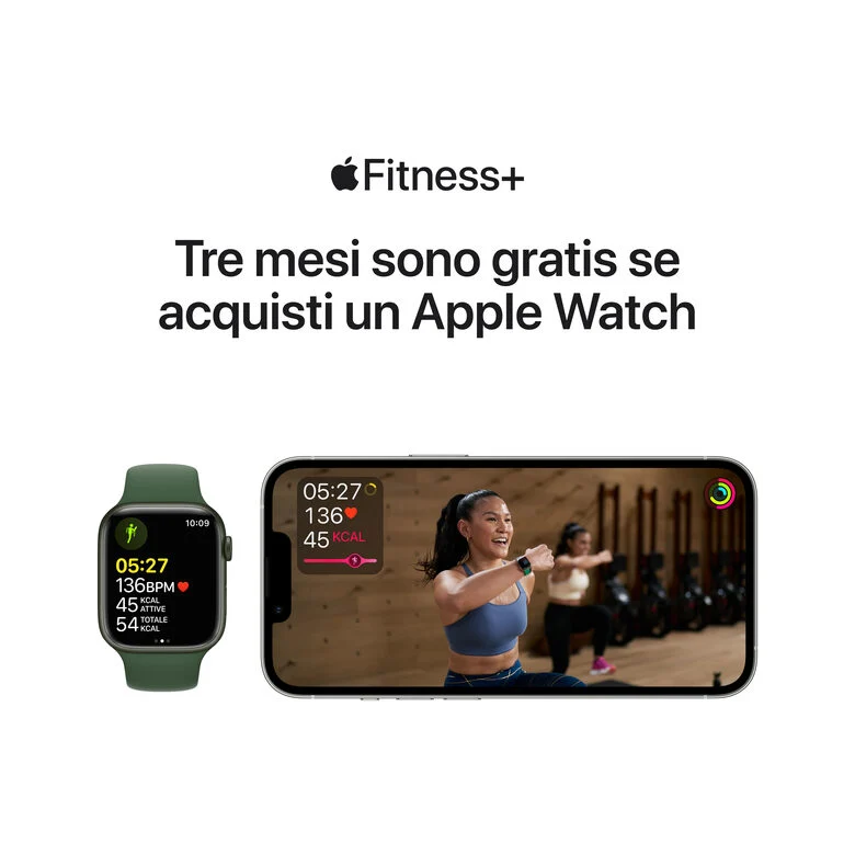 Apple Watch Nike Series 7 GPS + Cellular, 45mm Cassa in Alluminio Mezzanotte con Cinturino Sport Antracite/Nero