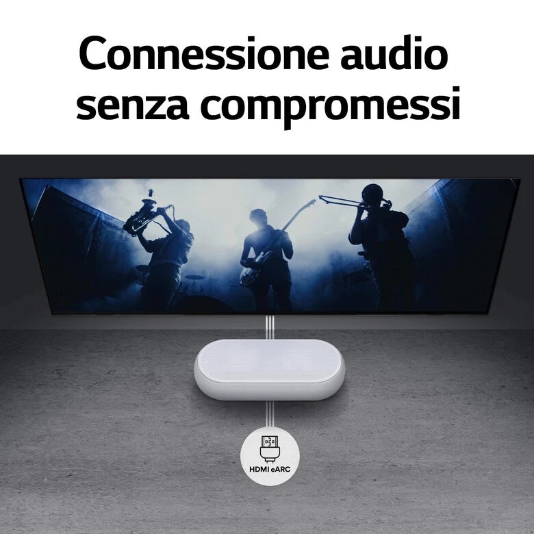 LG Eclair QP5 Soundbar compatta 320W 3.1.2 canali Dolby Atmos DTS:X - Bianca