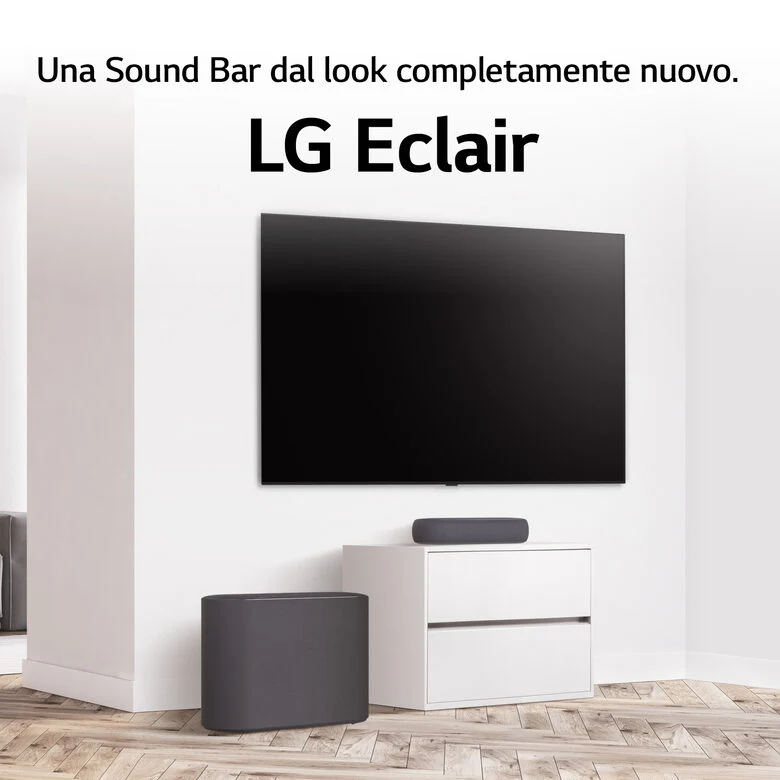 LG Eclair QP5 Soundbar compatta 320W 3.1.2 canali Dolby Atmos DTS:X - Nera