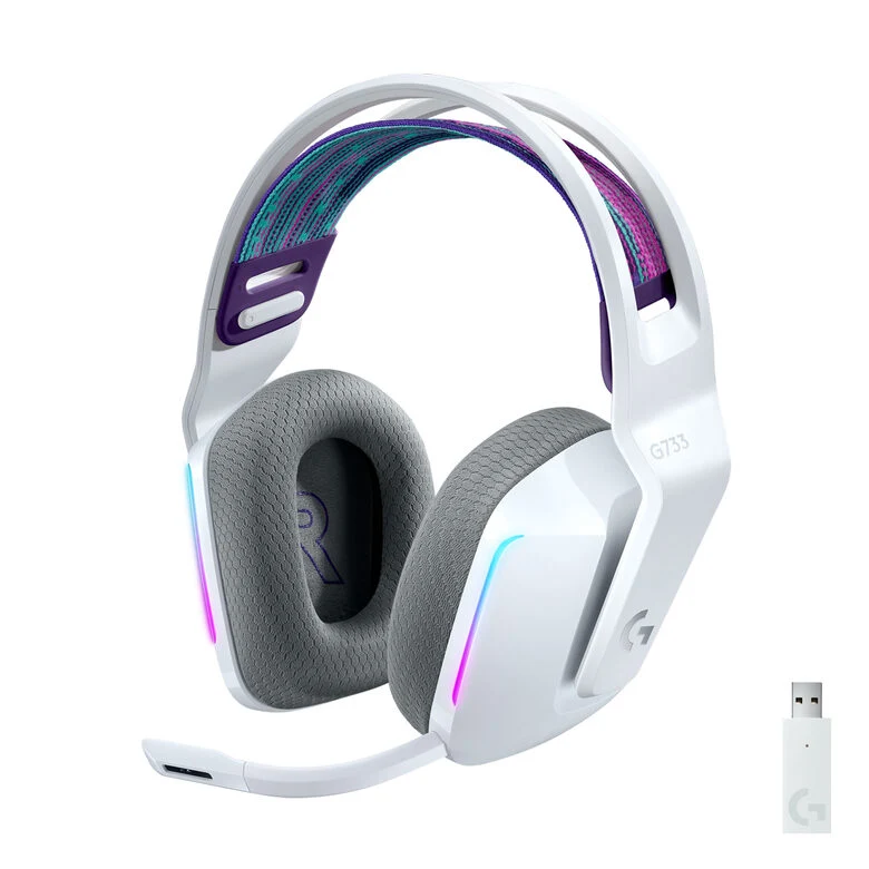 Logitech G G733 Wireless Headset Auricolare A Padiglione Giocare Bianco
