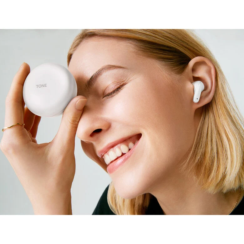 LG TONE Free FP5 - Cuffie True Wireless Bluetooth con ANC (Bianco)