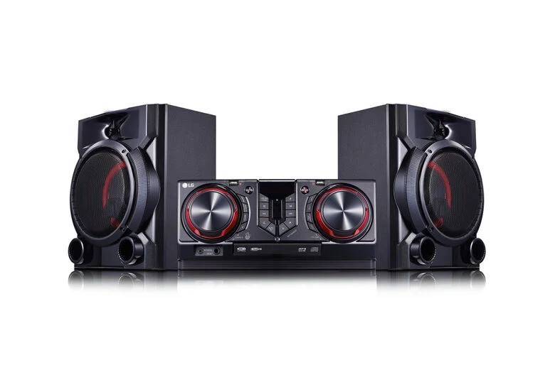 LG CJ65 set audio da casa Mini impianto audio domestico Nero, Rosso