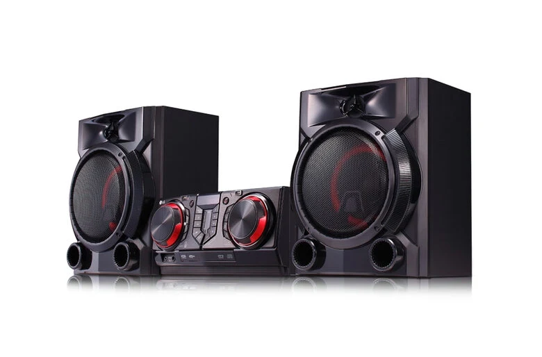 LG CJ65 set audio da casa Mini impianto audio domestico Nero, Rosso