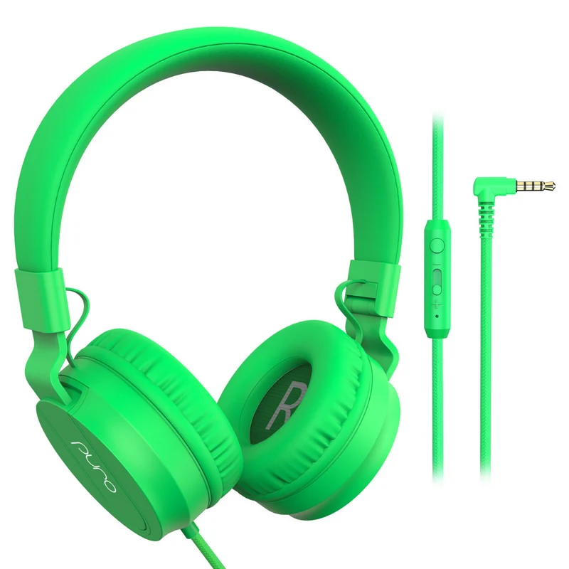 Scratch & Dent - PuroBasic Wired Volume Limited Headphones with In-line Mic