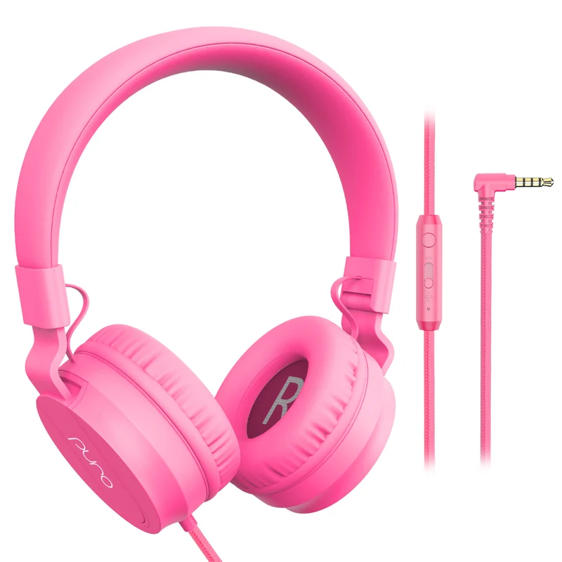 Scratch & Dent - PuroBasic Wired Volume Limited Headphones with In-line Mic
