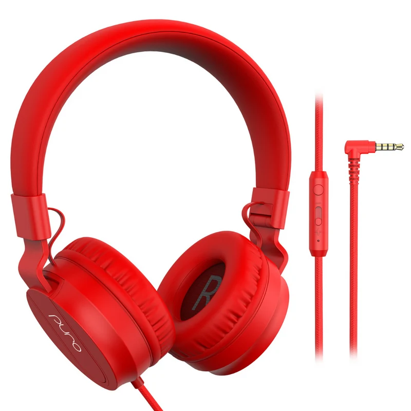 Scratch & Dent - PuroBasic Wired Volume Limited Headphones with In-line Mic