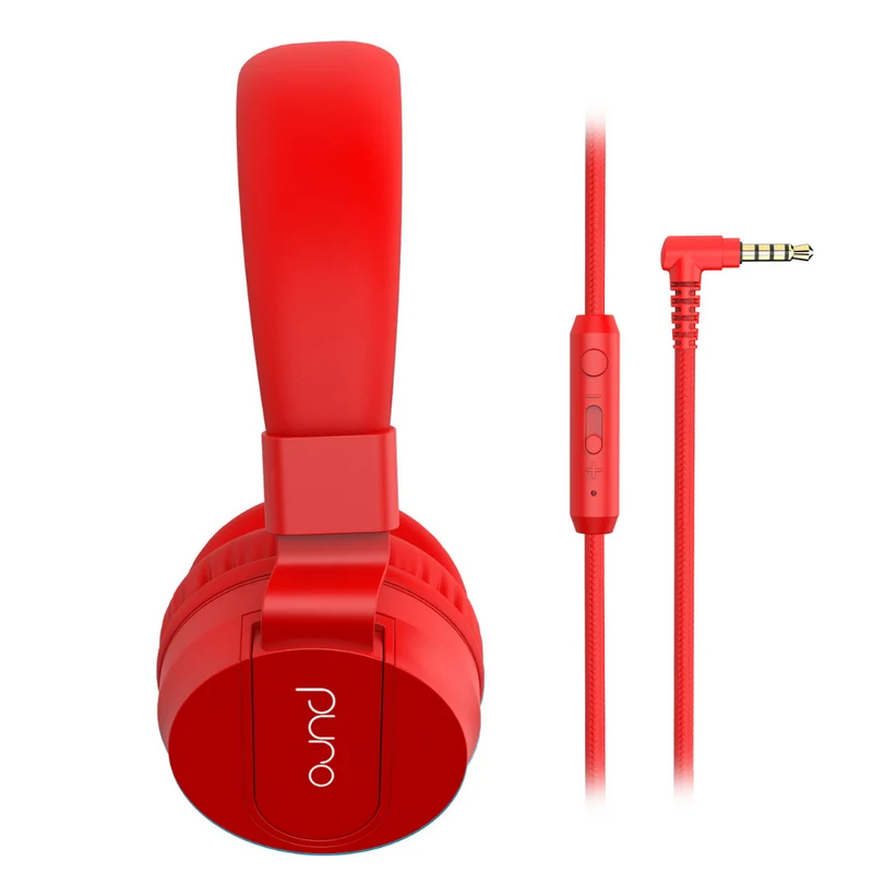 Scratch & Dent - PuroBasic Wired Volume Limited Headphones with In-line Mic