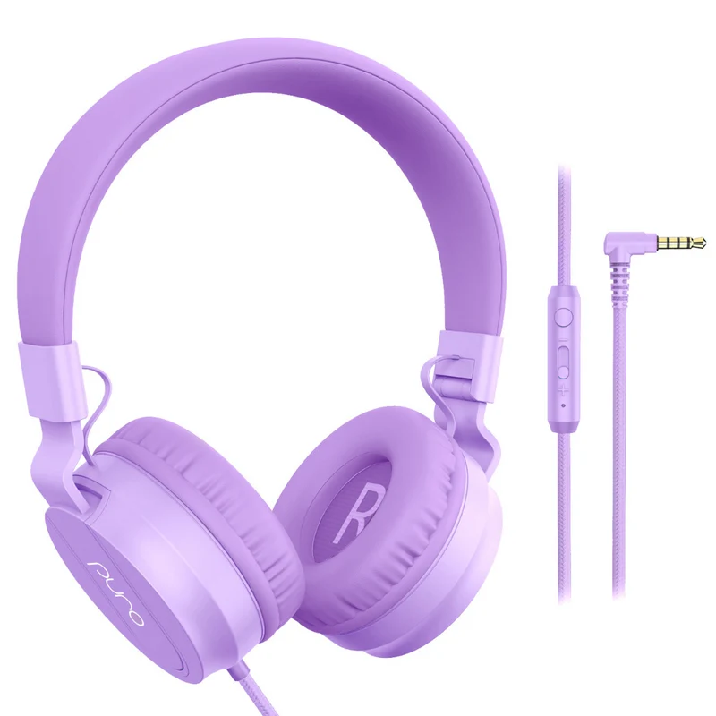 Scratch & Dent - PuroBasic Wired Volume Limited Headphones with In-line Mic