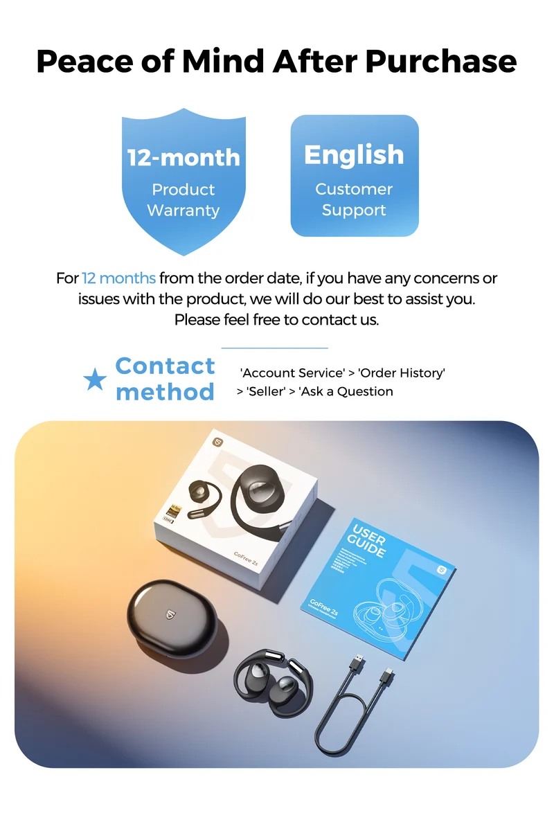 GoFree 2s Open-Ear Earhook Headphones with LDAC, 30H Playtime & 15.4mm Dual-Magnetic Drivers