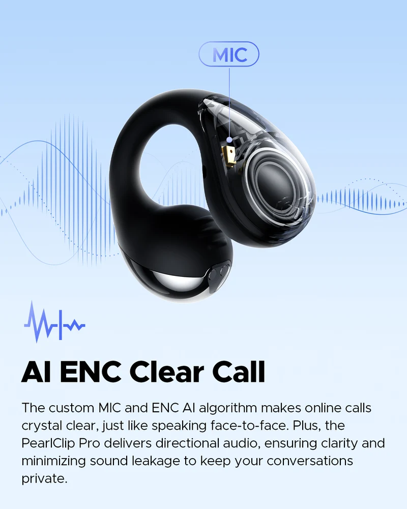 PearlClip Pro Open-ear Clip-on Earbuds