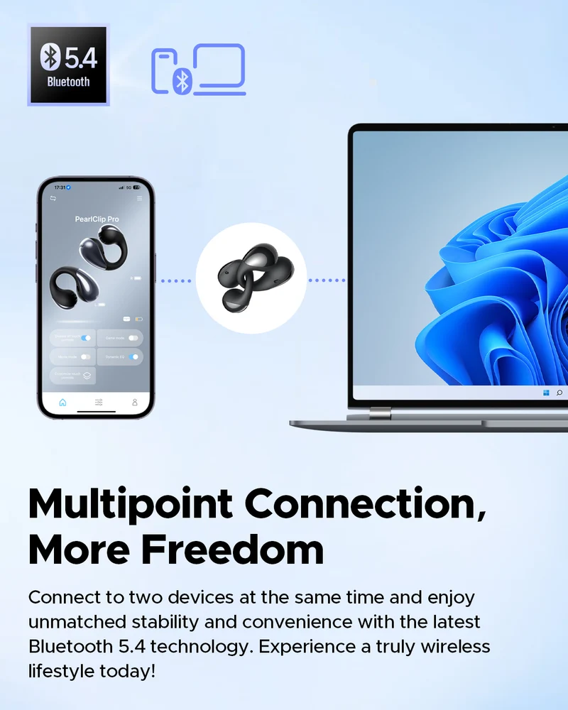 PearlClip Pro Open-ear Clip-on Earbuds
