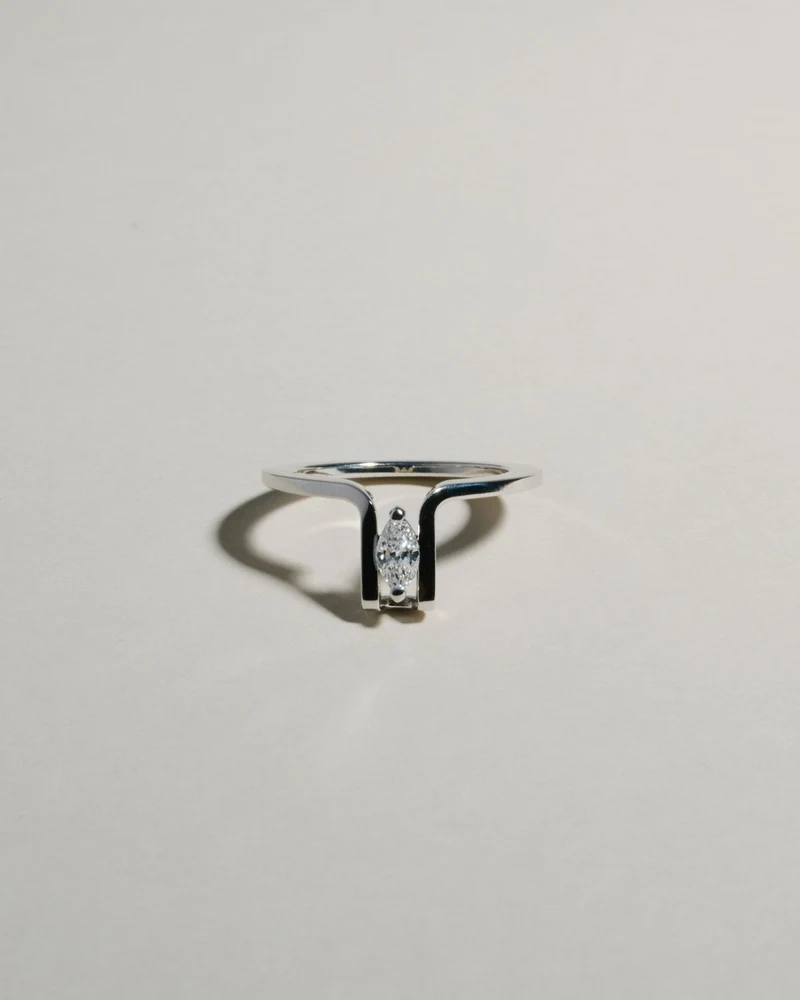 LIL Cover Ring - Gold Marquise