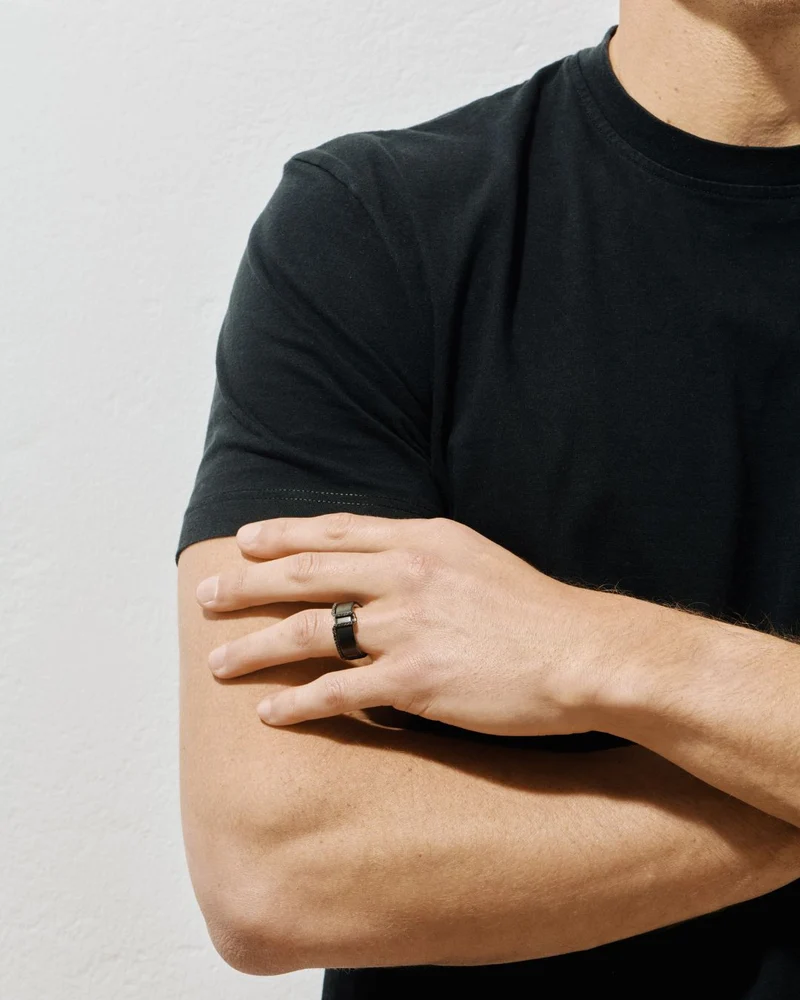 Oura Archive - LIL Cover Ring Silver Black Pavé