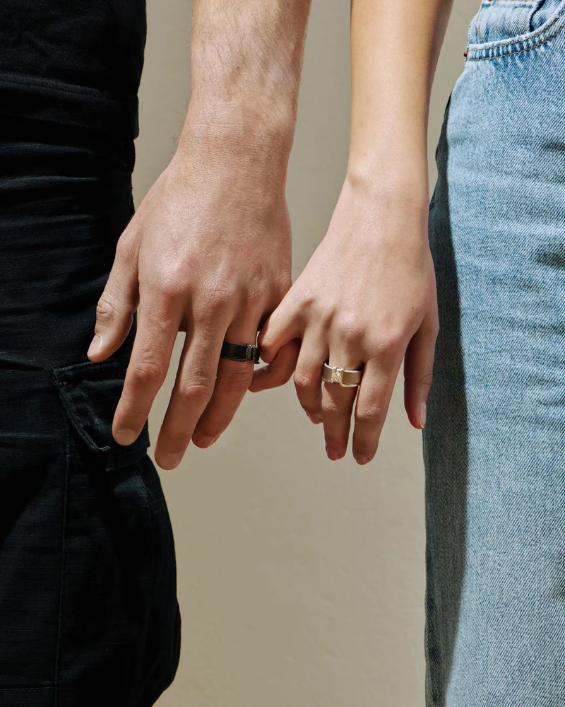 Oura Archive - LIL Cover Ring Silver Black Pavé