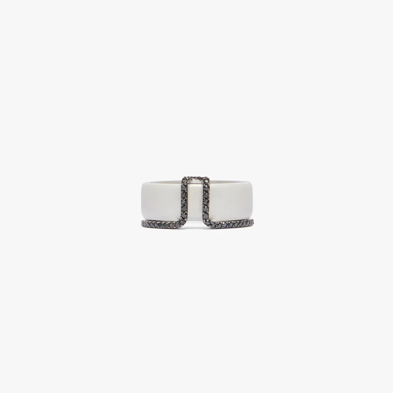 LIL Cover Ring - Gold Black Pavé