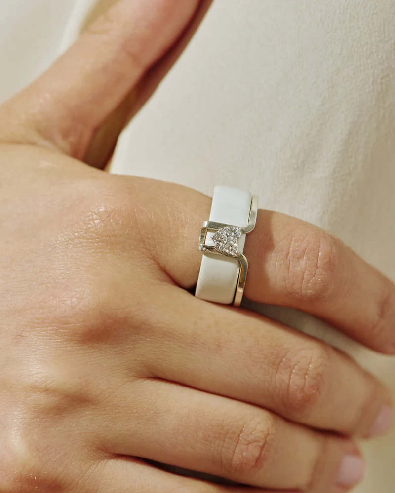 LIL Cover Ring - Silver Heart