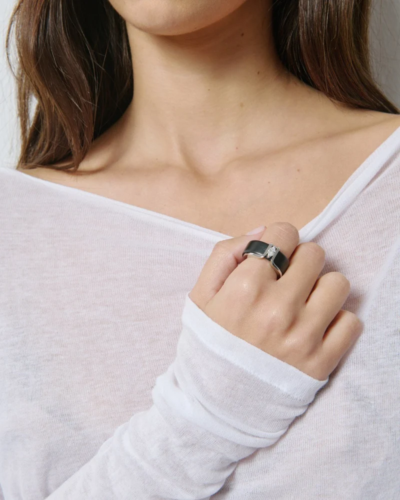 LIL Cover Ring - Gold Marquise