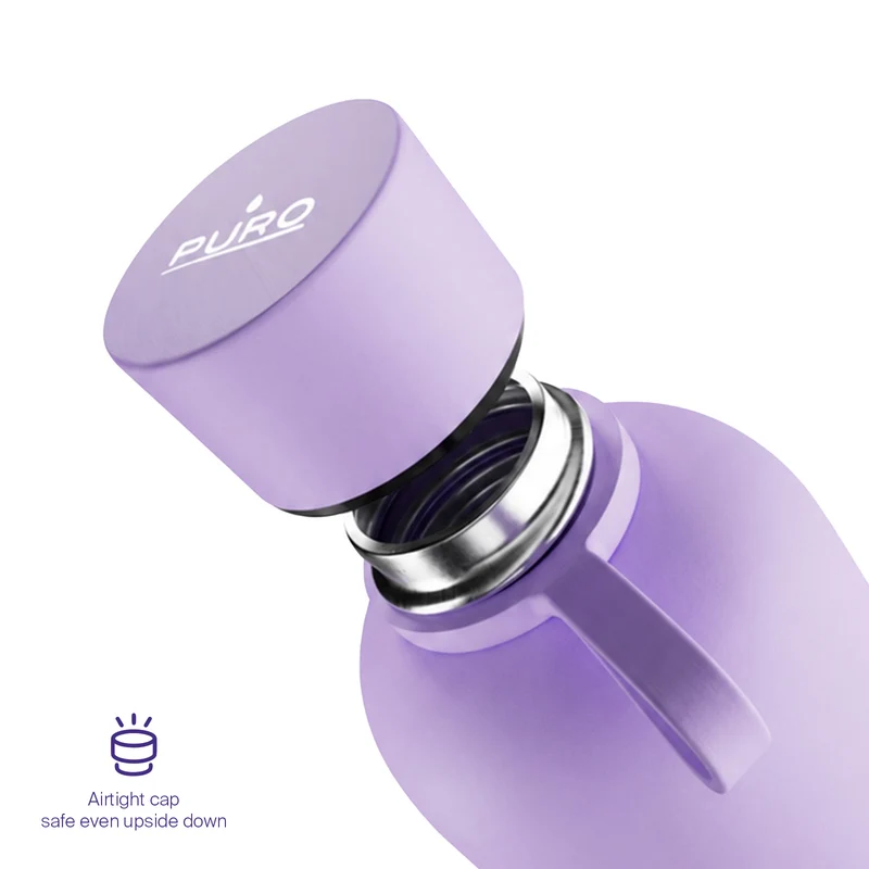 Borraccia termica ermetica “Hydro 7” da 750ml, in acciaio inossidabile, effetto soft-touch