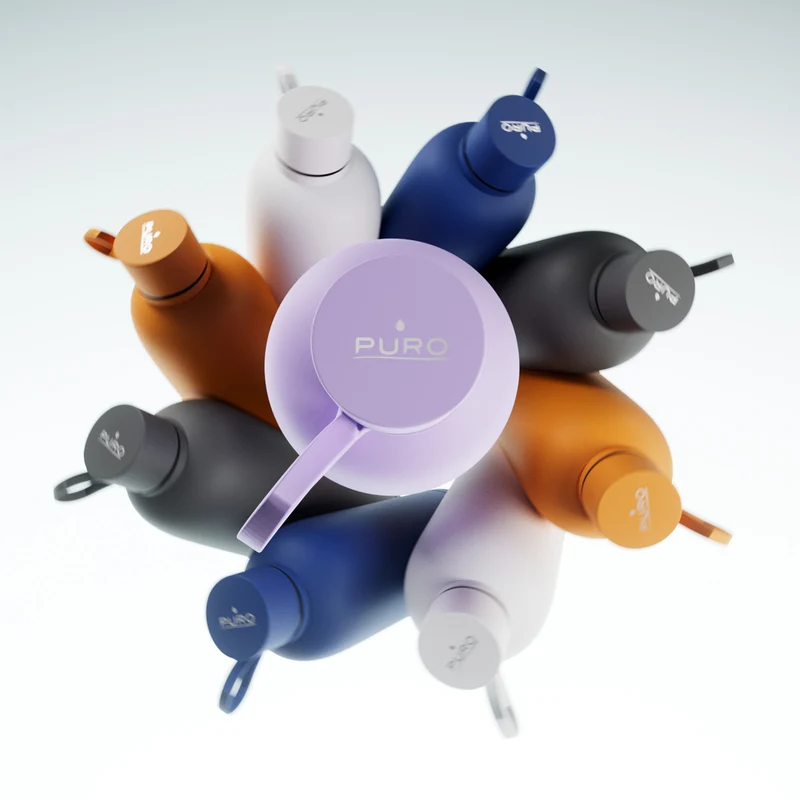 Borraccia termica ermetica “Hydro 7” da 750ml, in acciaio inossidabile, effetto soft-touch