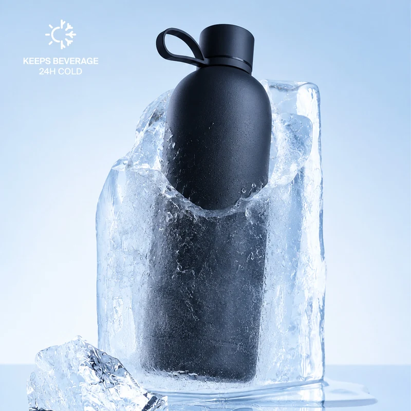 Borraccia “Hydro 10” termica ermetica da 1000ml, in acciaio inossidabile con finish soft-touch