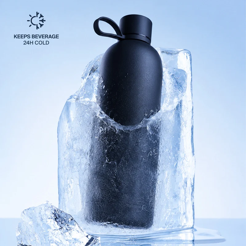 Borraccia termica ermetica 500ml “Hydro 5” in acciaio inossidabile