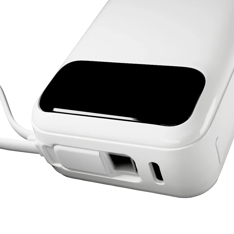 Power bank 10000 mAh 20W LCD Power Duo 10, con cavi integrati e display