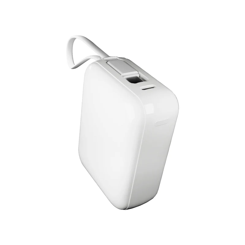 Power bank 10000 mAh 20W LCD Power Duo 10, con cavi integrati e display
