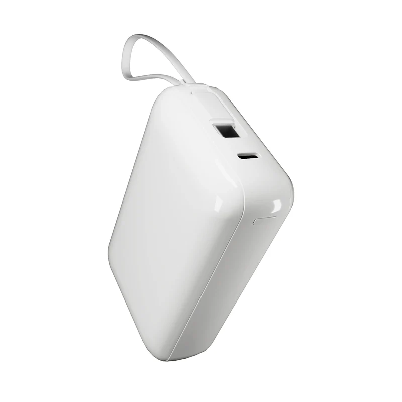 Power bank 20000 mAh 45W con display LCD e cavi integrati