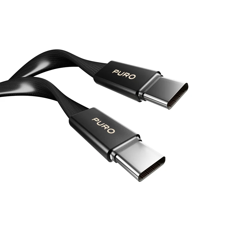 Cavo slim in tessuto intrecciato, da USB-C 2.0 a USB-C 2.0, 1m
