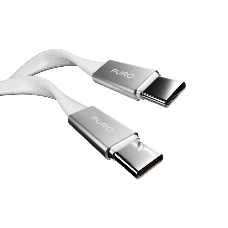 Cavo slim in tessuto intrecciato, da USB-C 2.0 a USB-C 2.0, 1m