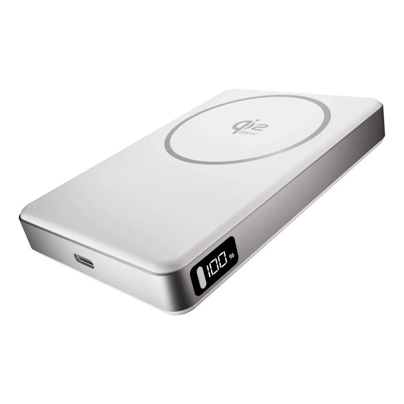 Power bank magnetico Qi2.2 10000 mAh con display