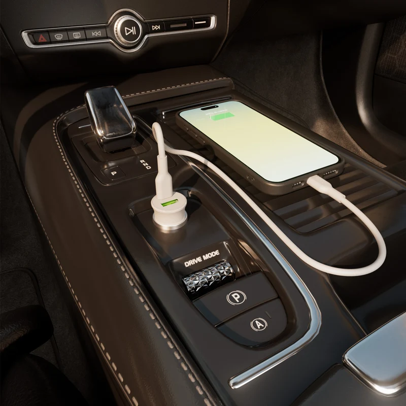 Caricabatterie da auto Pro Lite con 1 porta USB-A e 1 porta USB-C