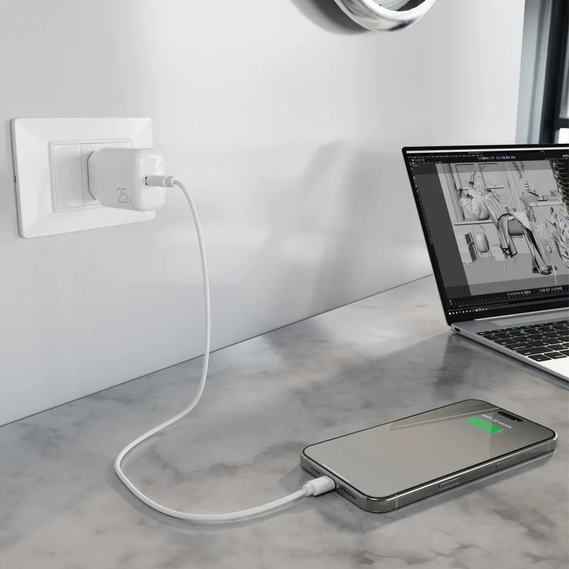 Caricatore Caricabatterie Da Parete Pro Lite con porta USB-C, 25W