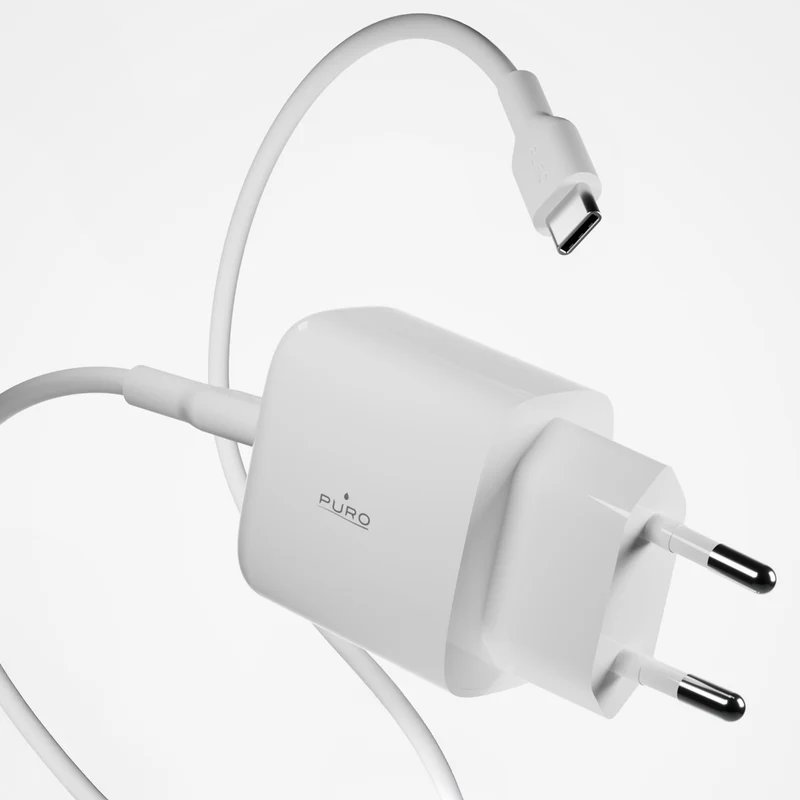 Kit Energia 30W USB‑A/USB‑C + cavo USB‑C