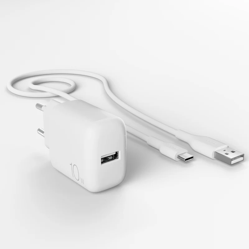 Kit Energia 10W USB‑A + cavo USB‑C