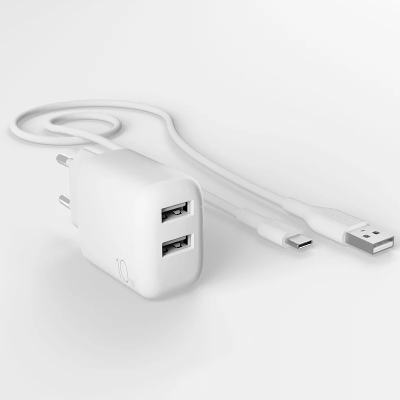 Kit Energia 10W USB‑A + cavo USB‑C