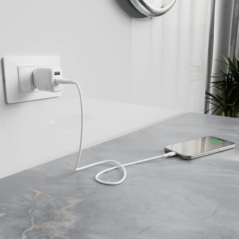 Kit Energia 10W USB‑A + cavo USB‑C