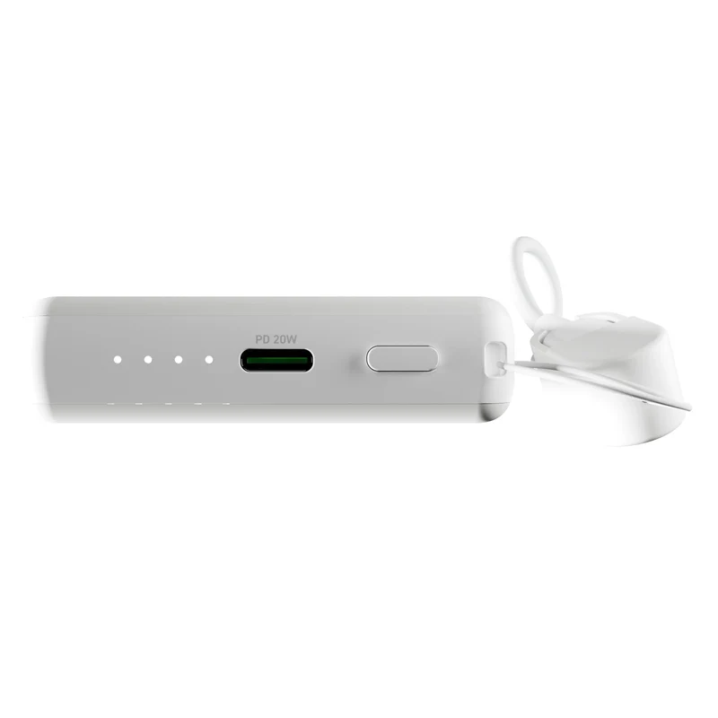 Powerbank “Power Cube 5” 5000mAh con porta USB-C e cavo rimovibile